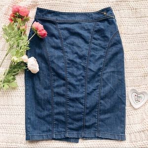 Ann Tailor Dark Wash Denim Pencil Skirt!